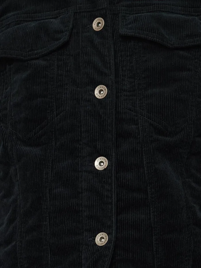 Jigsaw Boxy Cord Trucker Jacket Navy Women Coats and Jackets