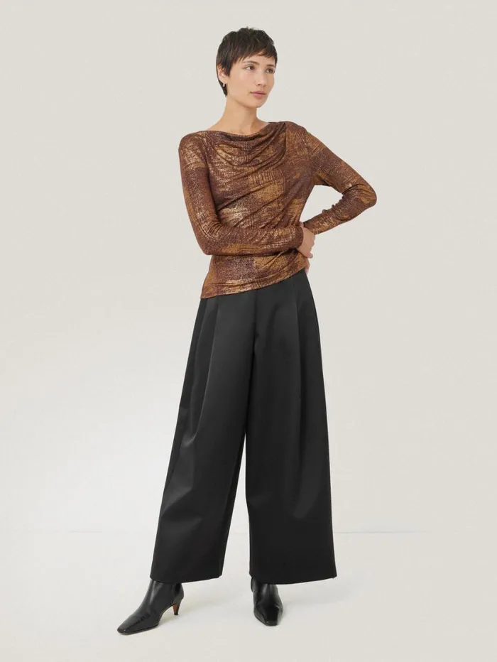 Jigsaw Brushed Bronze Cowl Top Bronze Women Party