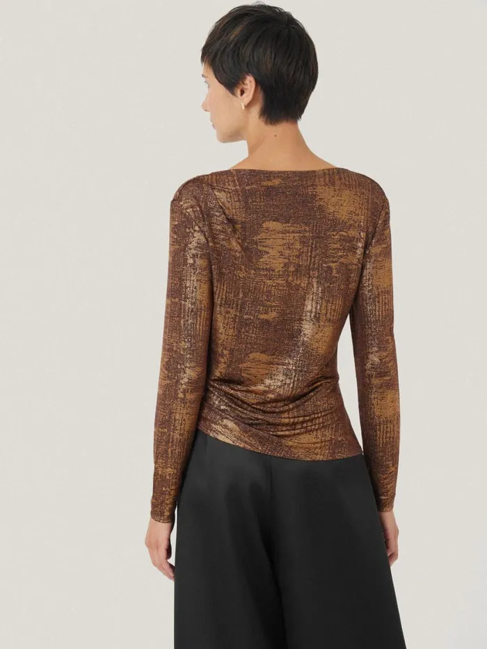 Jigsaw Brushed Bronze Cowl Top Bronze Women Party