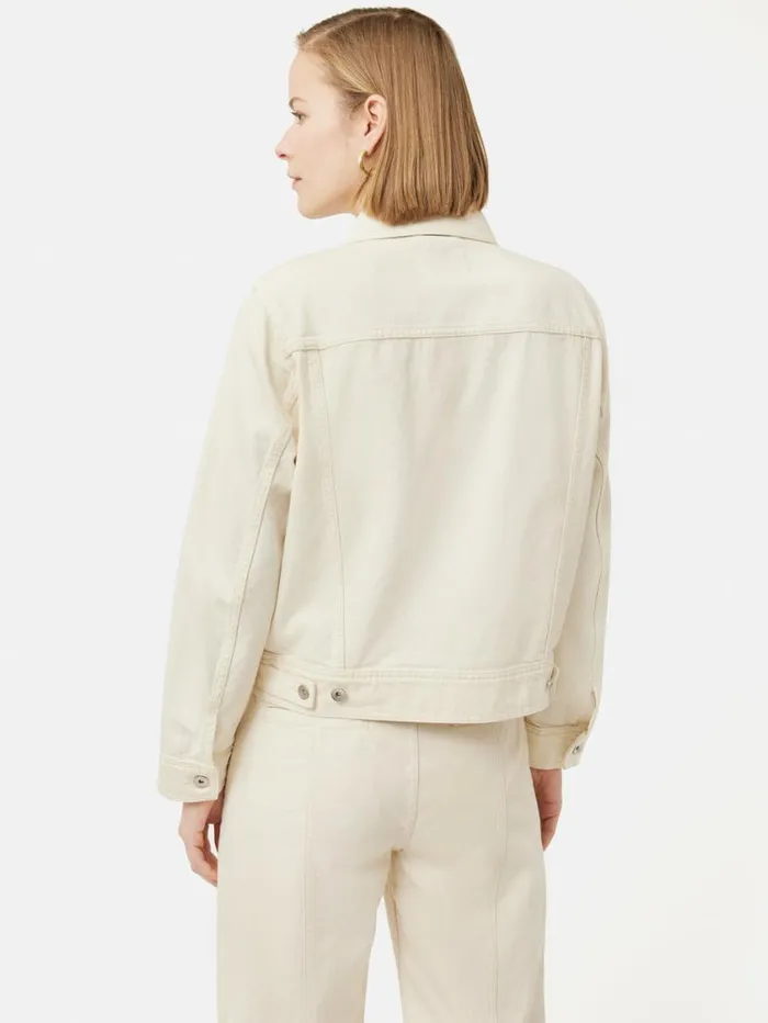 Jigsaw Denim Jacket Cream Women Denim