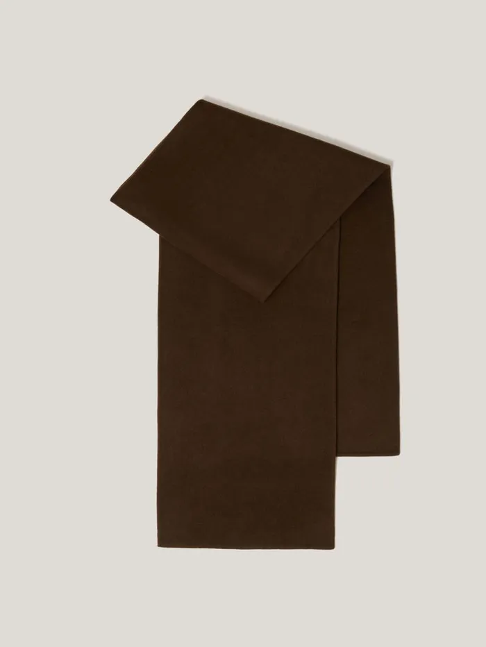 Jigsaw Double Faced Woven Scarf Chocolate Women Knitwear and Cashmere
