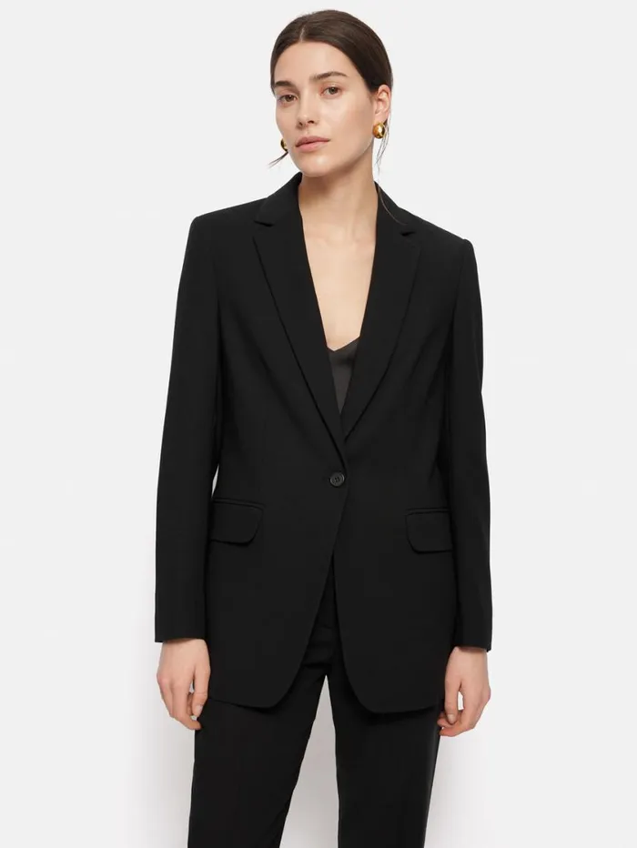 Jigsaw Fluid Twill Knox Blazer Black Women Suits and Tailoring