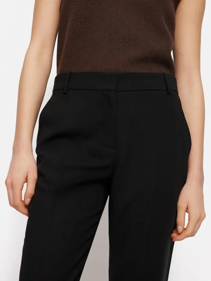 Jigsaw Fluid Twill Palmer Trouser Black Women Suits and Tailoring