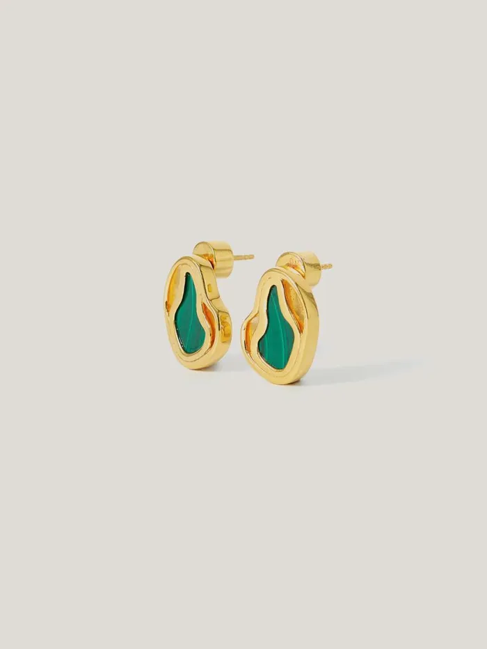Jigsaw Gold Vermeil Earring Gold Women Party