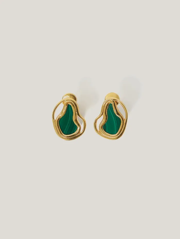 Jigsaw Gold Vermeil Earring Gold Women Party