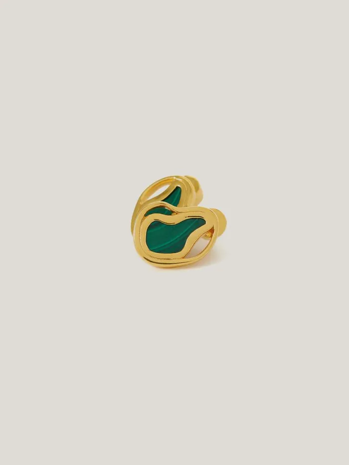 Jigsaw Gold Vermeil Earring Gold Women Party
