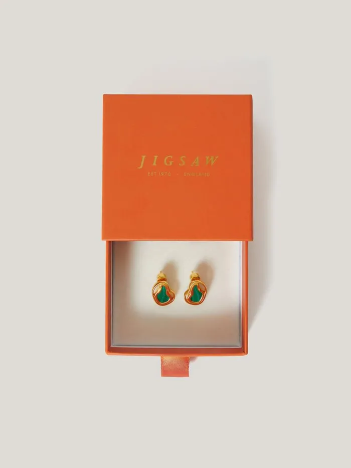 Jigsaw Gold Vermeil Earring Gold Women Party