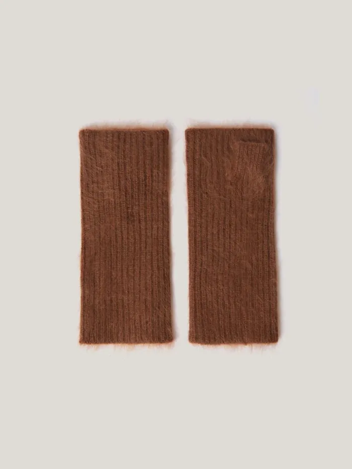 Jigsaw Halo Cashmere Mittens Ginger Women Knitwear and Cashmere