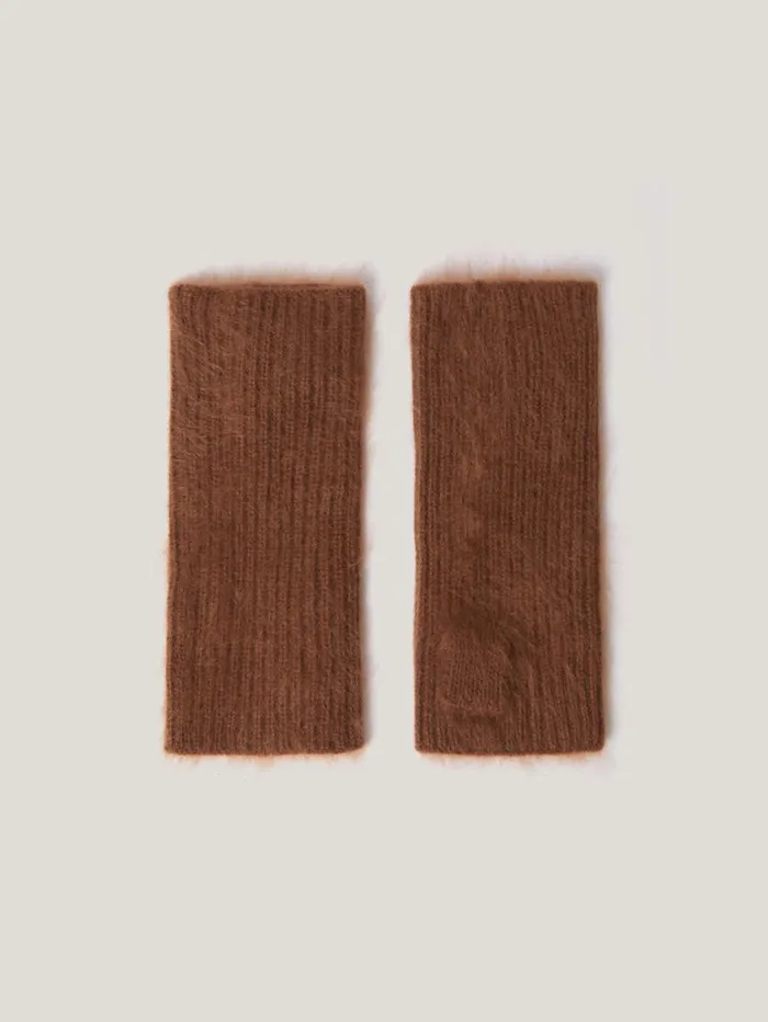 Jigsaw Halo Cashmere Mittens Ginger Women Knitwear and Cashmere