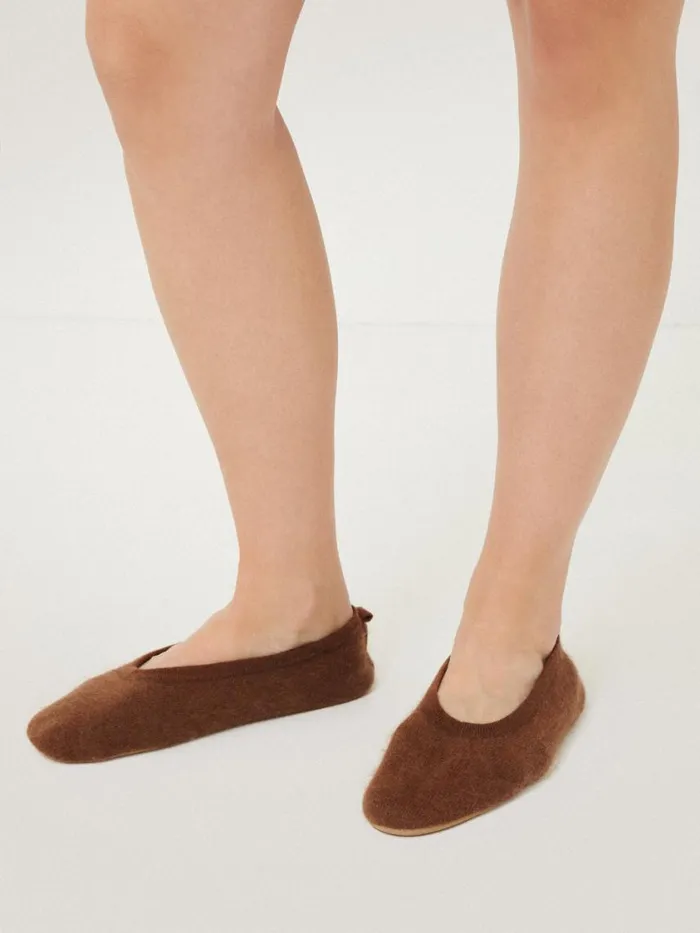 Jigsaw Halo Cashmere Slipper Ginger Women Knitwear and Cashmere