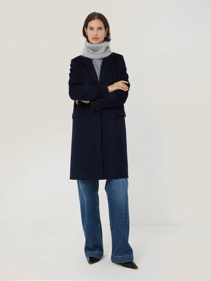 Jigsaw Halo Cashmere Snood Grey Women Ponchos and Scarves