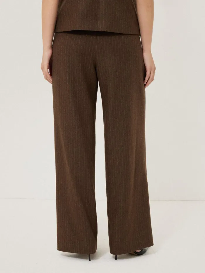 Jigsaw Kemp Wool Pinstripe Trouser Brown Women Coords