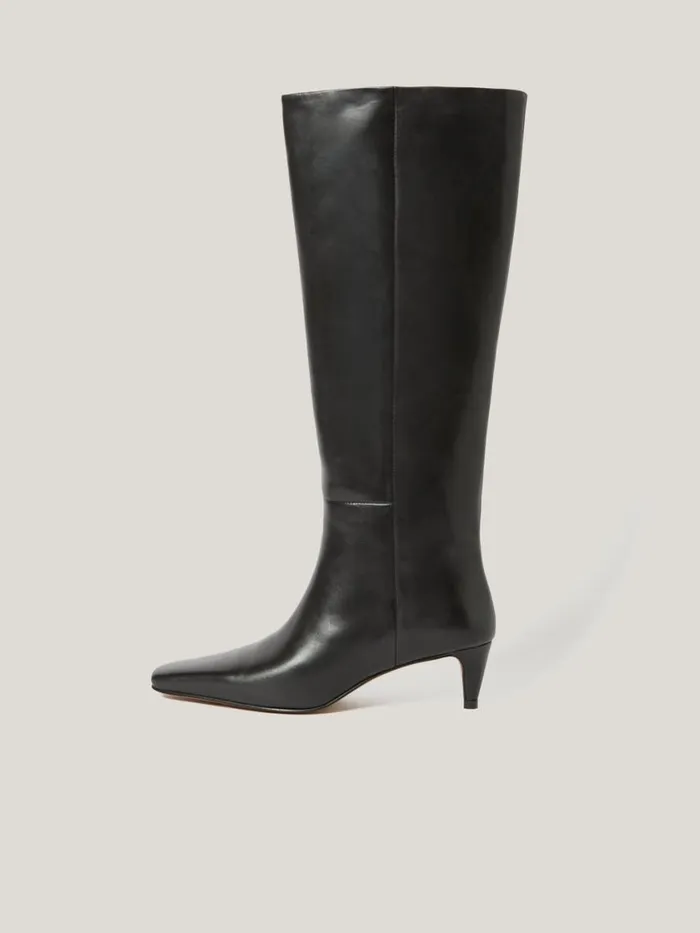 Jigsaw Leather Bobbi Knee High Boot Black Women Boots