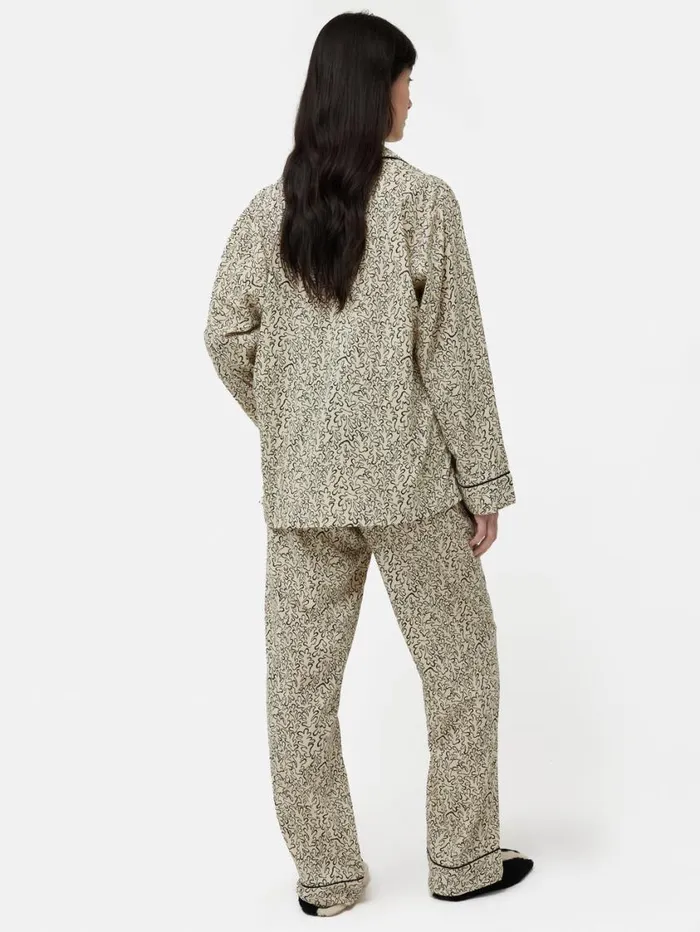 Jigsaw Mini Hydra Coral Pyjama Cream Women Pyjamas and Loungewear