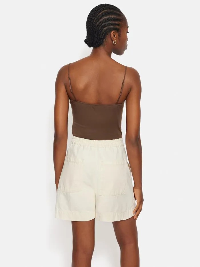 Jigsaw Modal Lace Vest Ganache Women Pyjamas and Loungewear