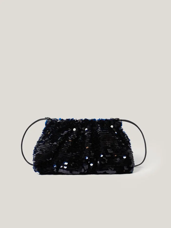 Jigsaw Oversized Sequin Clutch Navy Women Bags