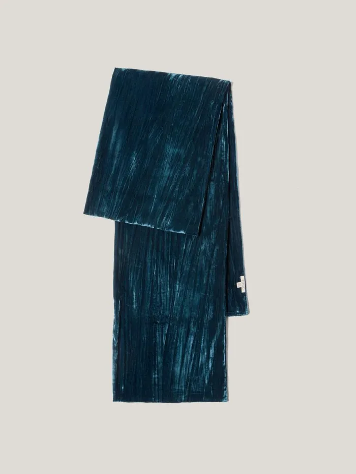 Jigsaw Plisse Velvet Scarf Teal Women Party