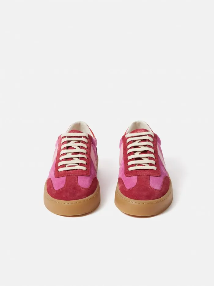 Jigsaw Portland Vintage Classic Trainer Pink Women Trainers