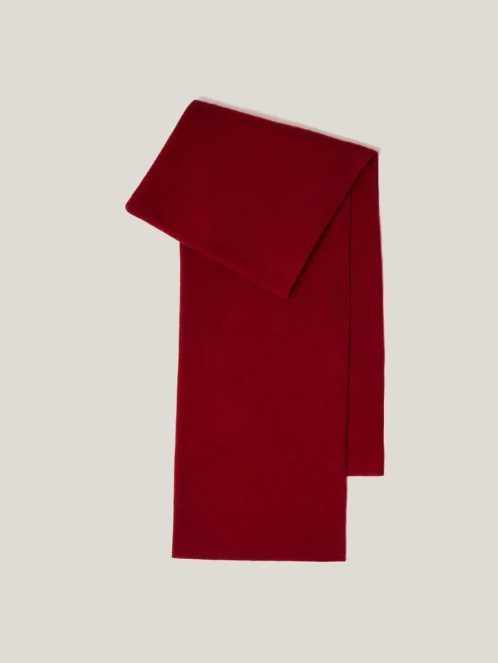 Jigsaw Pure Cashmere Blanket Scarf Red Women Knitwear and Cashmere