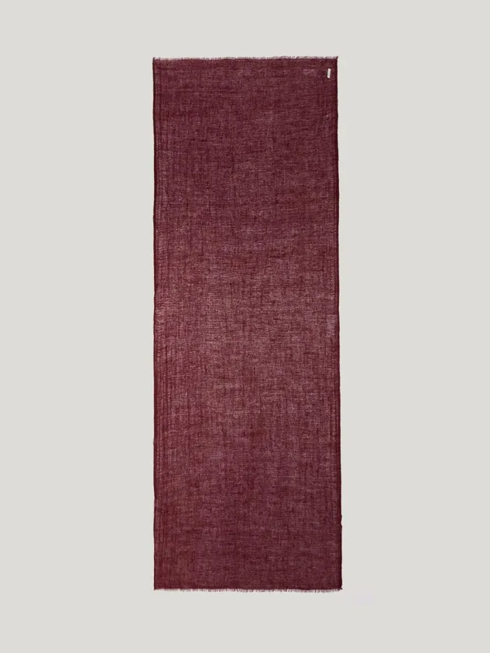 Jigsaw Pure Cashmere Gauze Scarf Burgundy Women Knitwear and Cashmere