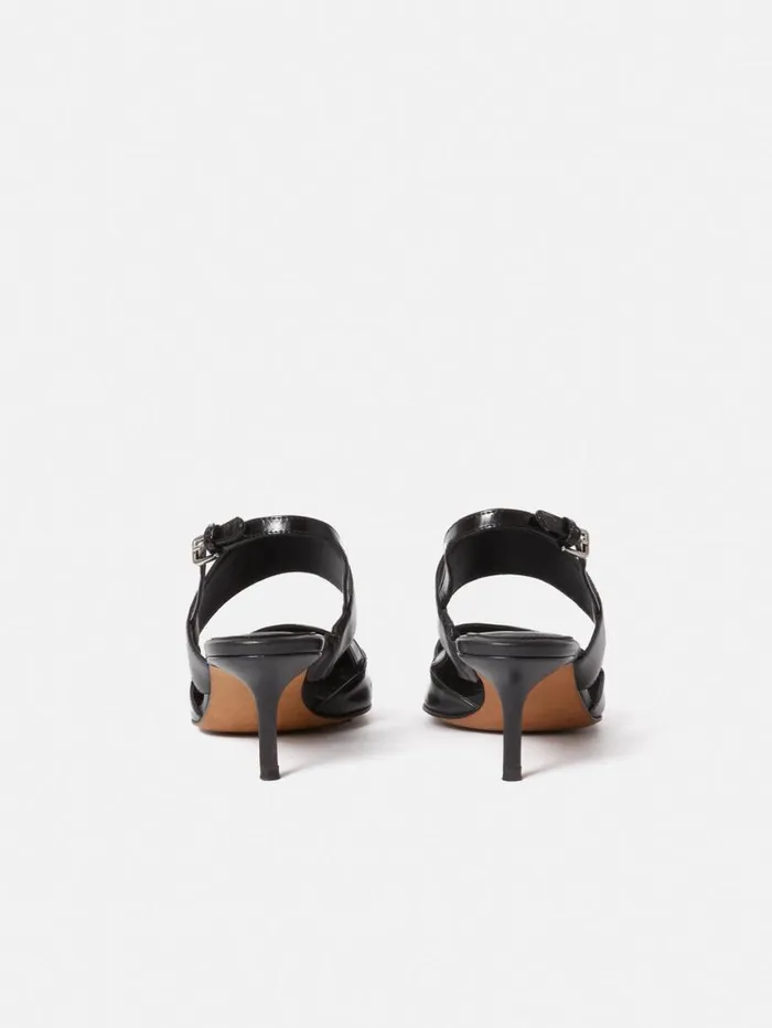 Jigsaw Russo Kitten Heel Black Women Leather