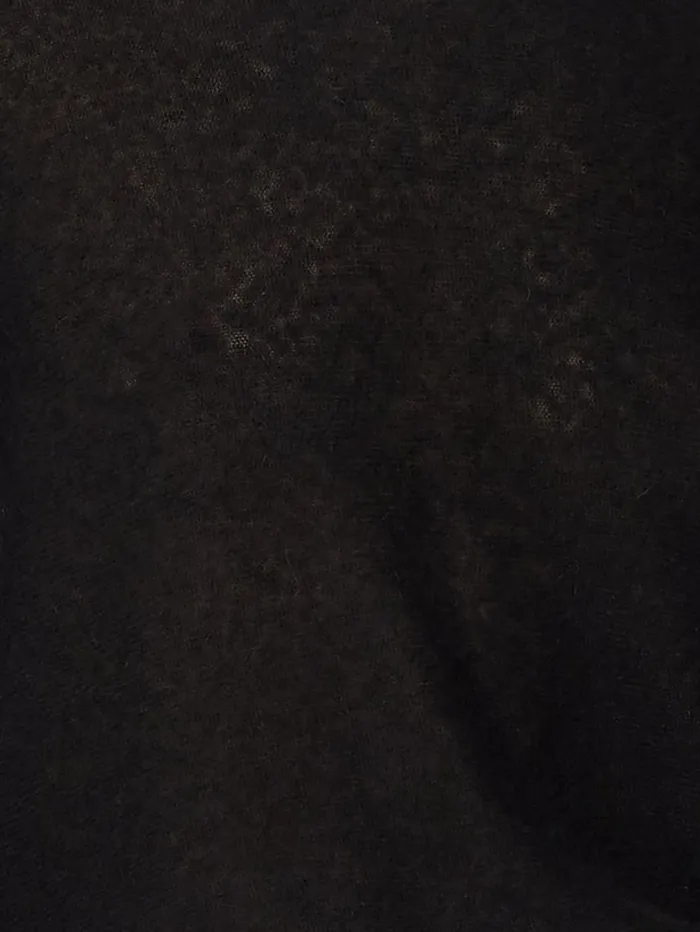 Jigsaw Soft Gauzy Knit Poncho Jumper Black Women Knitwear and Cashmere