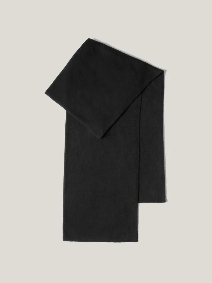 Jigsaw Soft Gauzy Knit Scarf Black Women Ponchos and Scarves