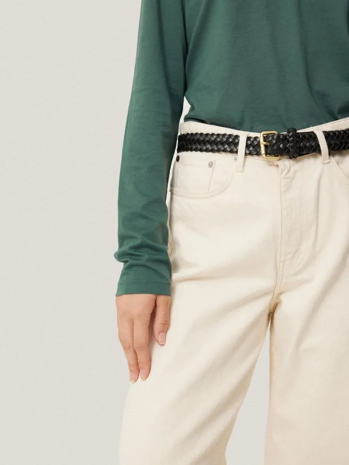 Jigsaw Supima Cotton Long Sleeve Tee Frozen Pine Women Pyjamas and Loungewear