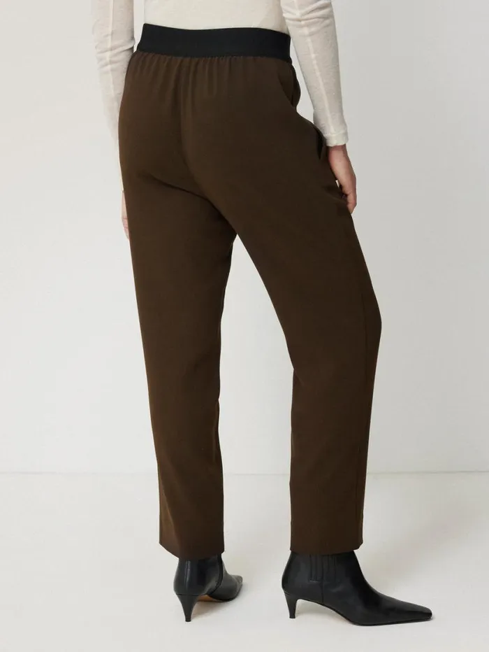 Jigsaw Tailored Smart Jogger Khaki Women Trousers