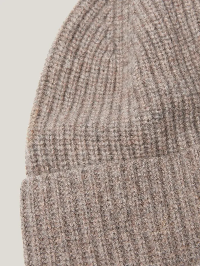 Jigsaw Wool Cashmere Blend Beanie Oatmeal Women Hats and Gloves