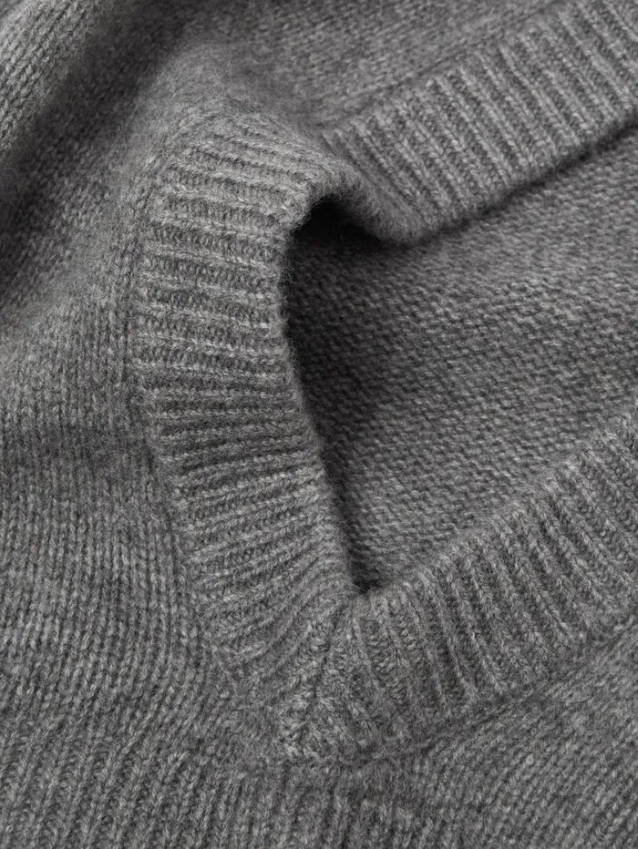 Jigsaw Wool Cashmere Blend Hooded Snood Grey Women Knitwear and Cashmere