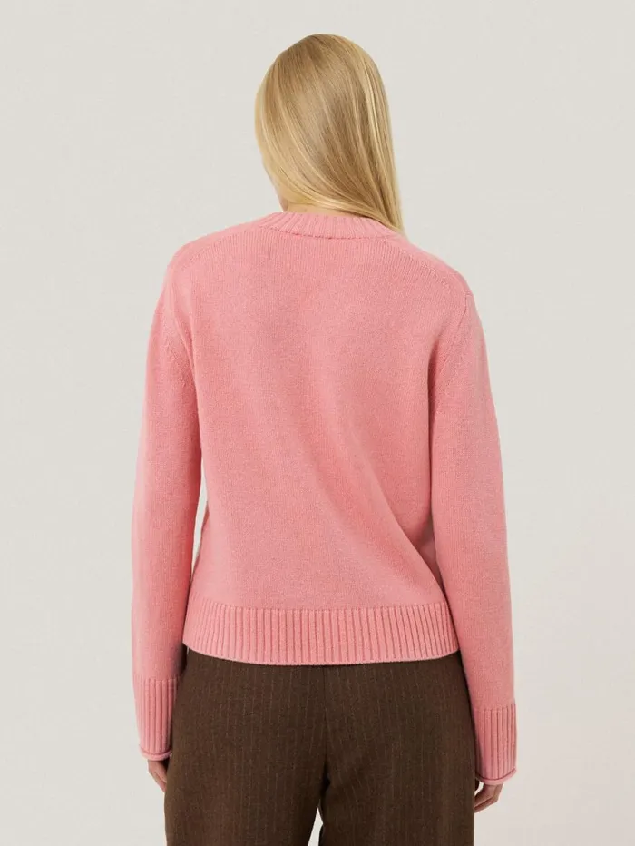 Jigsaw Wool Cashmere Blend V Neck Pink Women Knitwear and Cashmere