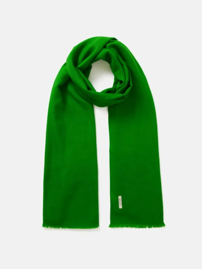 Jigsaw Wool Silk Pashmina Green Women Ponchos and Scarves