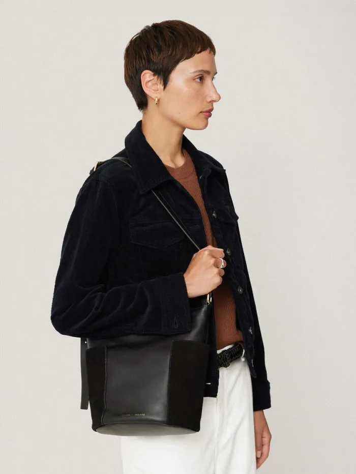 Jigsaw York Slouchy Bucket Bag Black Women Wallets and Card Holders