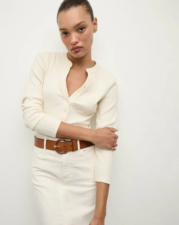 Jocelyn Henley Shirt Ivory Women Veronica Beard Tops