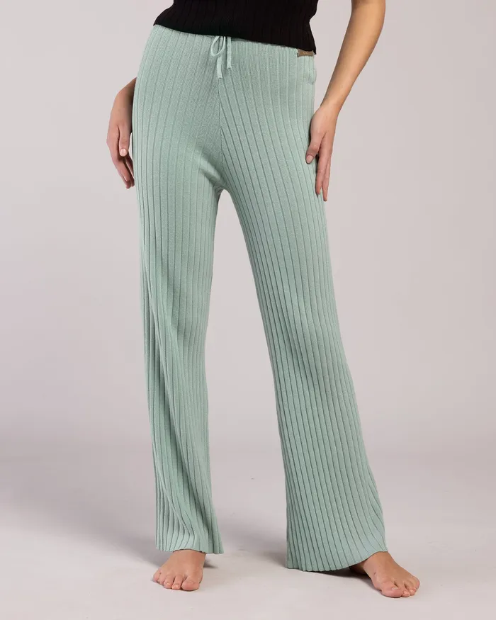 Joggers Bloch Adult Rib Lounge Wide Leg Pant Sage Rib