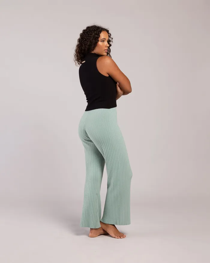 Joggers Bloch Adult Rib Lounge Wide Leg Pant Sage Rib