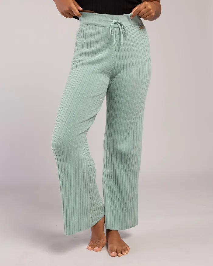 Joggers Bloch Adult Rib Lounge Wide Leg Pant Sage Rib