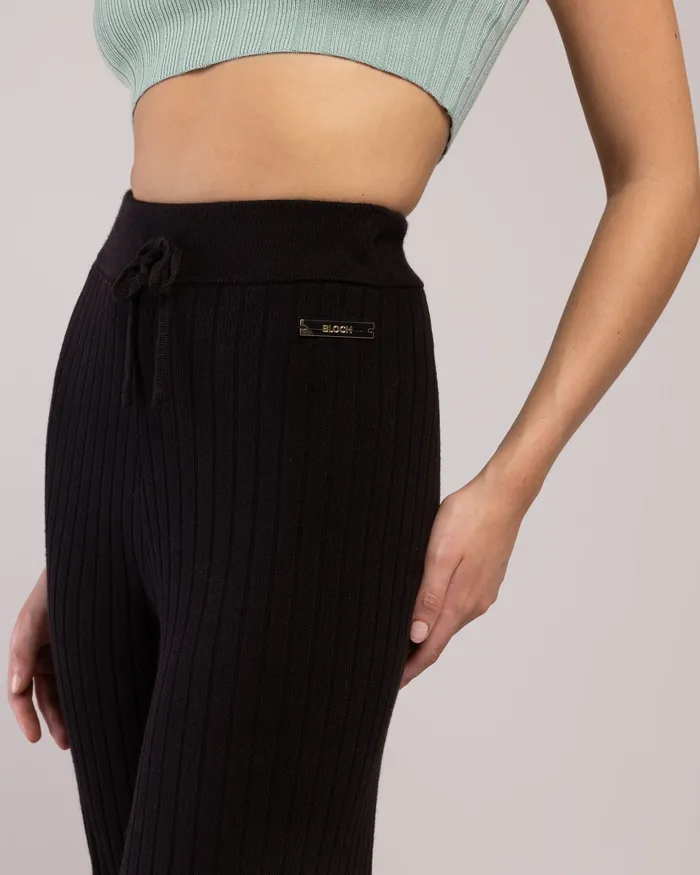 Joggers Rib Lounge Wide Leg Pant Black Rib 8211 Bloch Adult