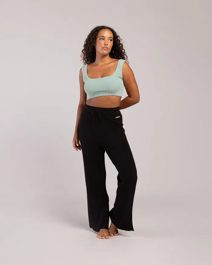 Joggers Rib Lounge Wide Leg Pant Black Rib 8211 Bloch Adult