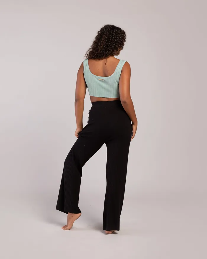 Joggers Rib Lounge Wide Leg Pant Black Rib 8211 Bloch Adult