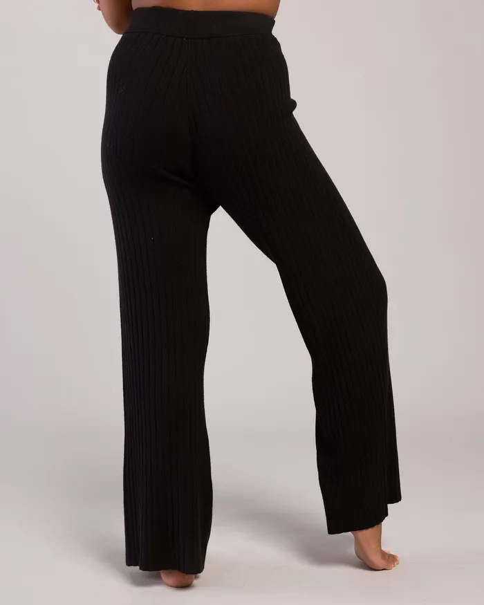 Joggers Rib Lounge Wide Leg Pant Black Rib 8211 Bloch Adult