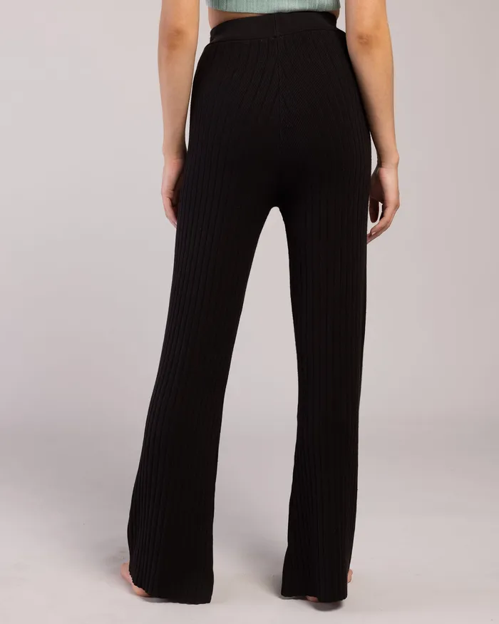 Joggers Rib Lounge Wide Leg Pant Black Rib 8211 Bloch Adult