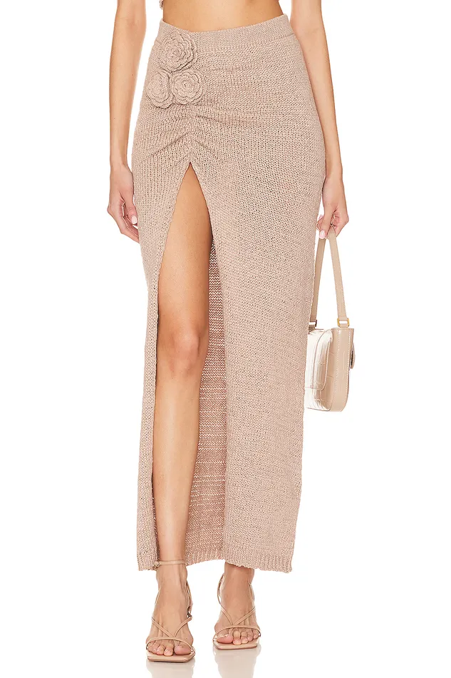 Joya Rosette Skirt Beige Women Lovers and Friends Skirts
