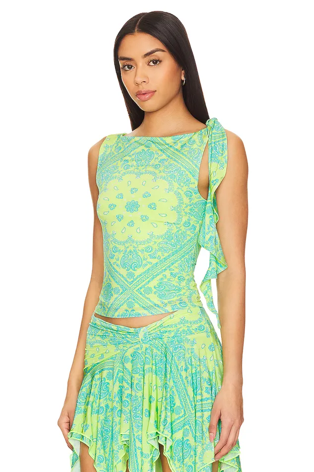 Juna Top Green Bandana Women Lovers and Friends Tops Juna Top Green Bandana Women Lovers and Friends Tops