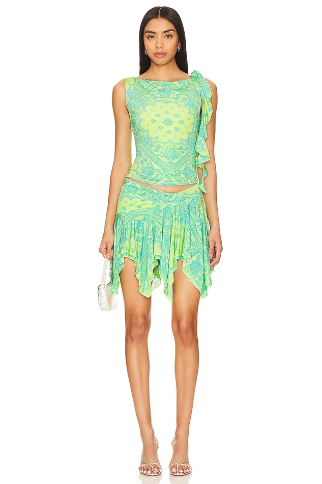 Juna Top Green Bandana Women Lovers and Friends Tops Juna Top Green Bandana Women Lovers and Friends Tops