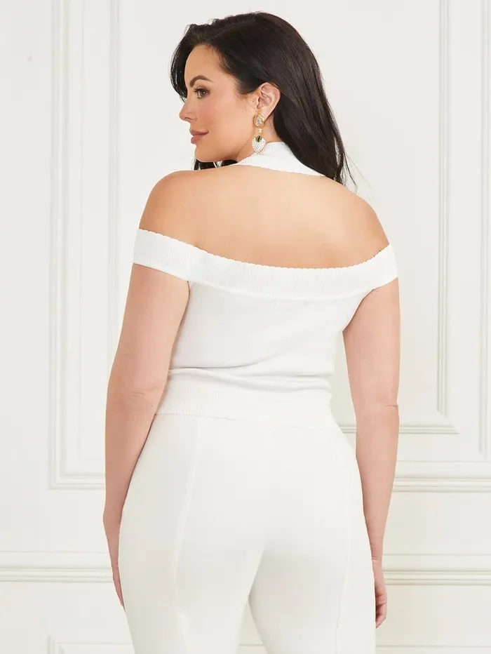 Justine Sweater Top Pale Pearl Tops GUESS Women Justine Sweater Top Pale Pearl Tops GUESS Women