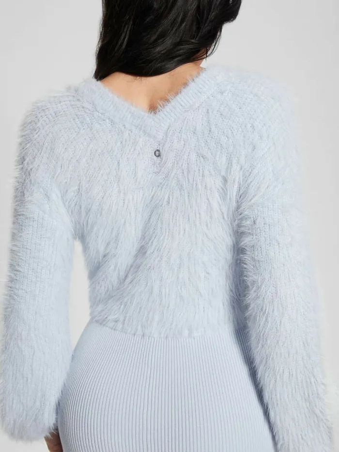 Kari VNeck Sweater Dress Sky High Multi Women Dresses and Jumpsuits GUESS Kari VNeck Sweater Dress Sky High Multi Women Dresses and Jumpsuits GUESS