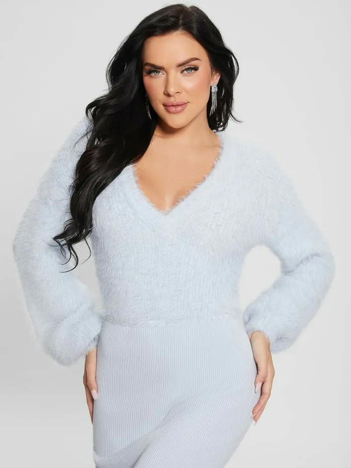 Kari VNeck Sweater Dress Sky High Multi Women Dresses and Jumpsuits GUESS Kari VNeck Sweater Dress Sky High Multi Women Dresses and Jumpsuits GUESS