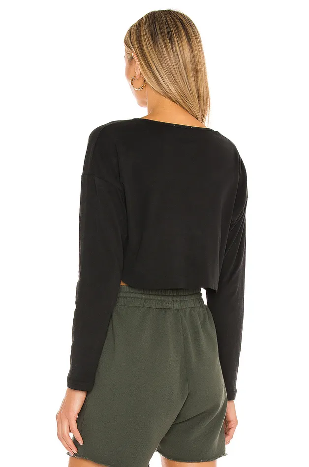 Keaton Cropped Top Black Women Lovers and Friends Sweaters and Knits Keaton Cropped Top Black Women Lovers and Friends Sweaters and Knits